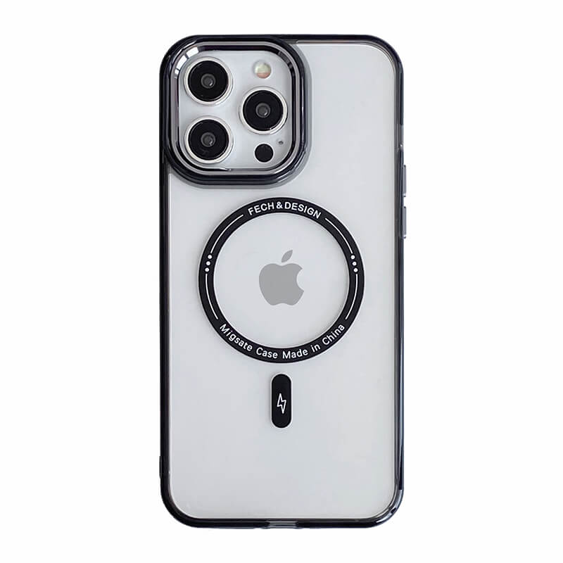 iPhone 13Pro Max AllureEyes Colorful Frame Transparent Phone Case with Magsafe