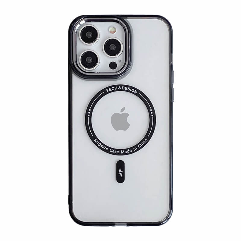 iPhone 14Pro Max AllureEyes Colorful Frame Transparent Phone Case with Magsafe