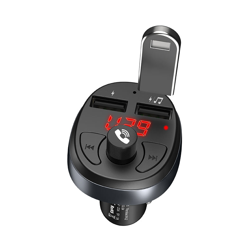 hoco. Bluetooth FM Transmitter Car Charger with Hands-Free Calling E41