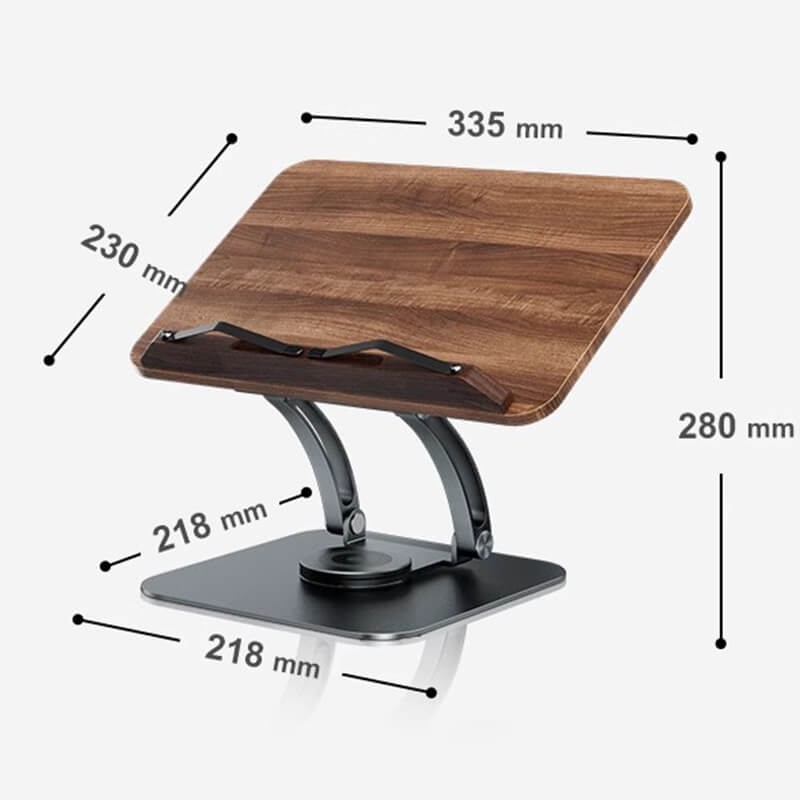 SAIJI 360° Rotating Pure Wood Ergonomic Reading Stand R03