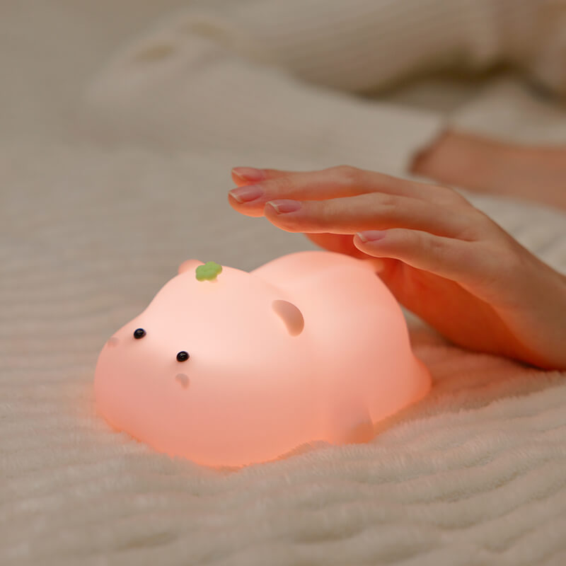 Mobie Hippo Baby Soft Touch Silicone Pat Light Night Lamp