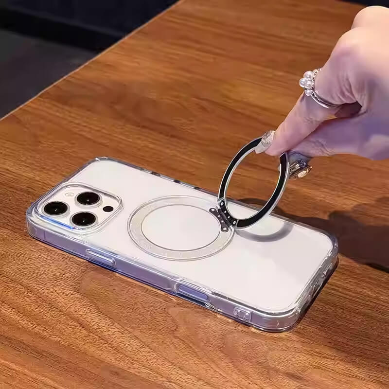 iPhone 16 Pro 360° Rotating Magnetic Ring Stand Case