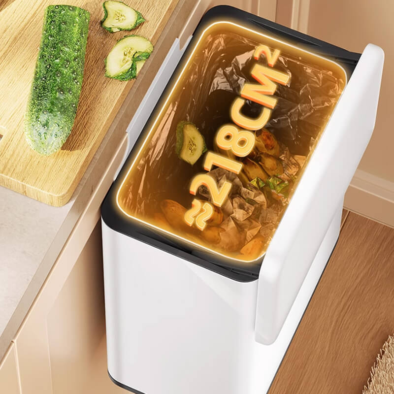 Mobie Double Sided Opening 6L Door Mounted Kitchen Trash Can E25148