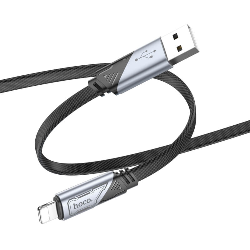 hoco Braided Lighting to USB-A 2.4A Charging Data Cable 1.2m U119