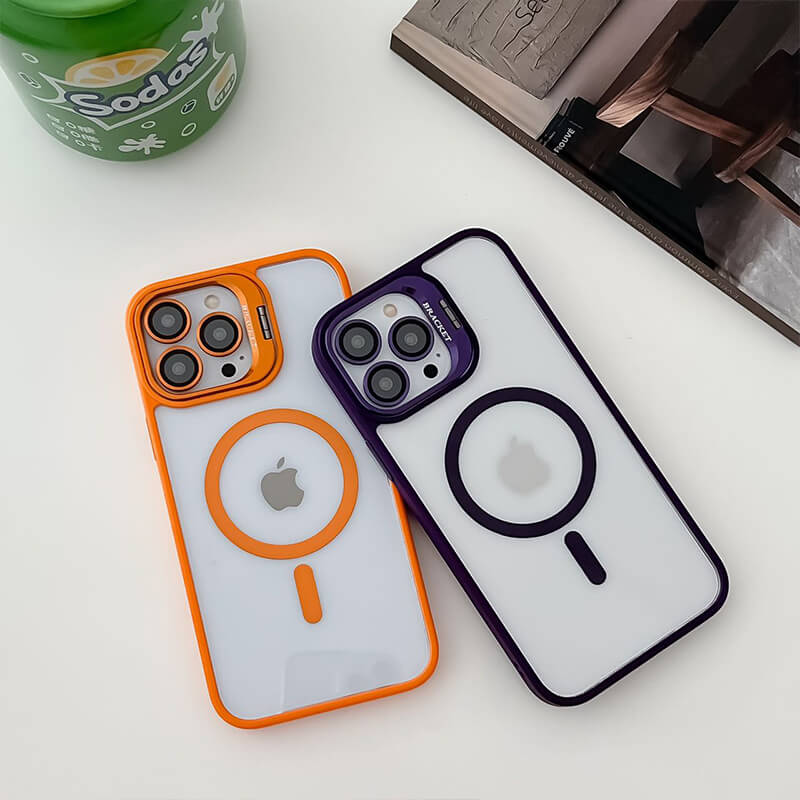 iPhone 15 Pro Camera Lens Stand Transparency MagSafe Phone Case