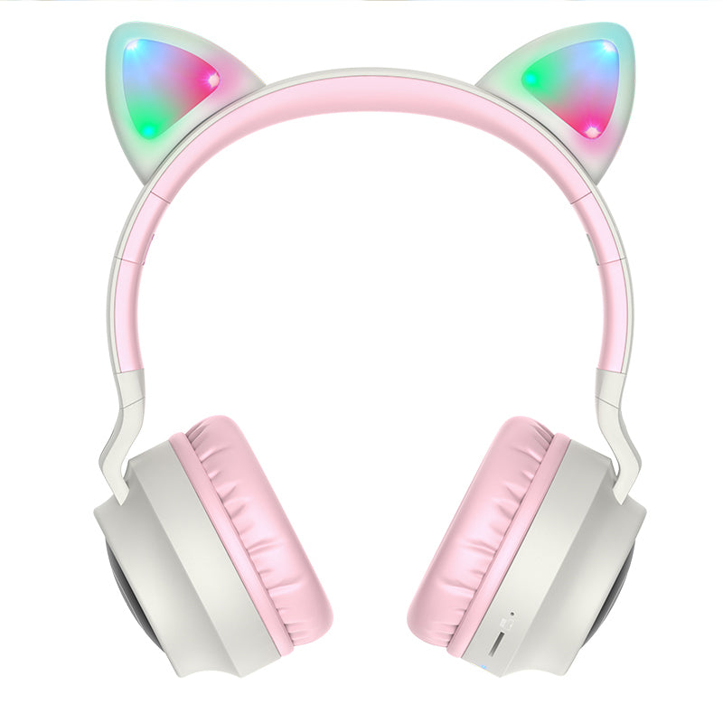 hoco. Bluetooth Cat Ear Wireless Headset LED Light W27