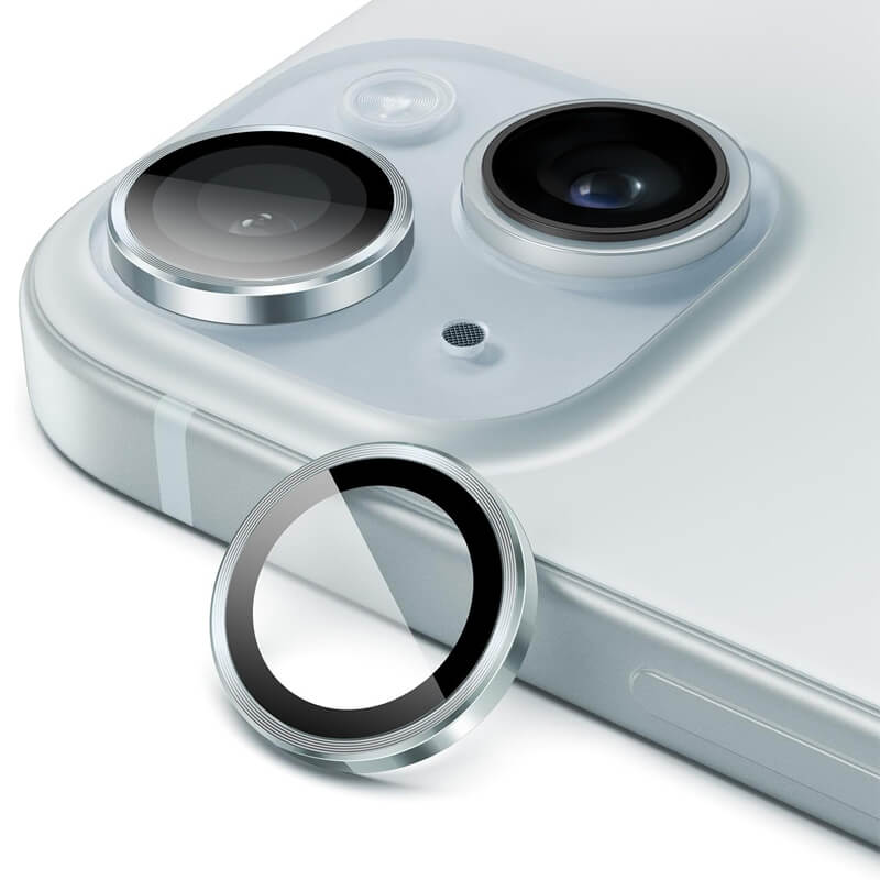 9H Multicolor Tempered Glass Compatible with iPhone 15 Individual Camera Lens Cover Protector