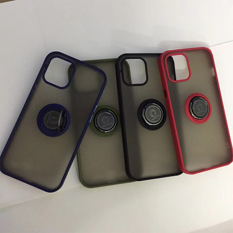 iPhone 12 Mini Translucent Full-Coverage Phone Case with Magnetic Phone Grip