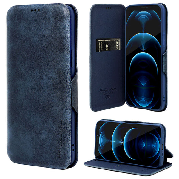 iPhone 12/12 Pro Leather Full Protection Built-in Card Slot Wallet Case