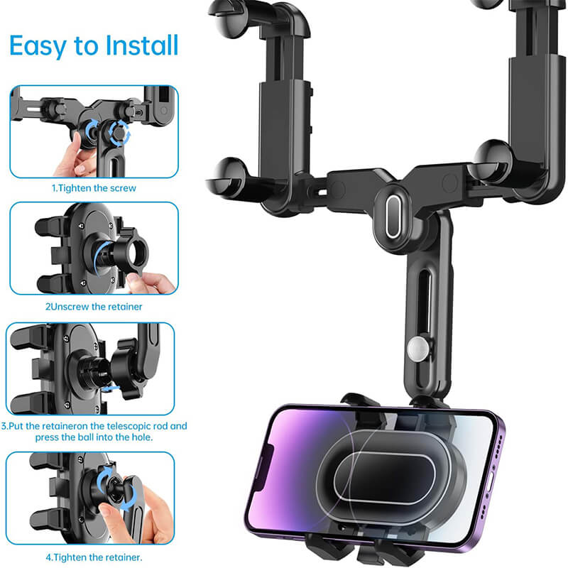 New Arrivals Mobie 360° Rotating Folded Mirror Phone Mount Holder