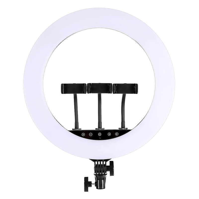 HQ 18 inch(46cm) RGB Ring Light with 1.9M Tripod Stand & 3 Phone Holders