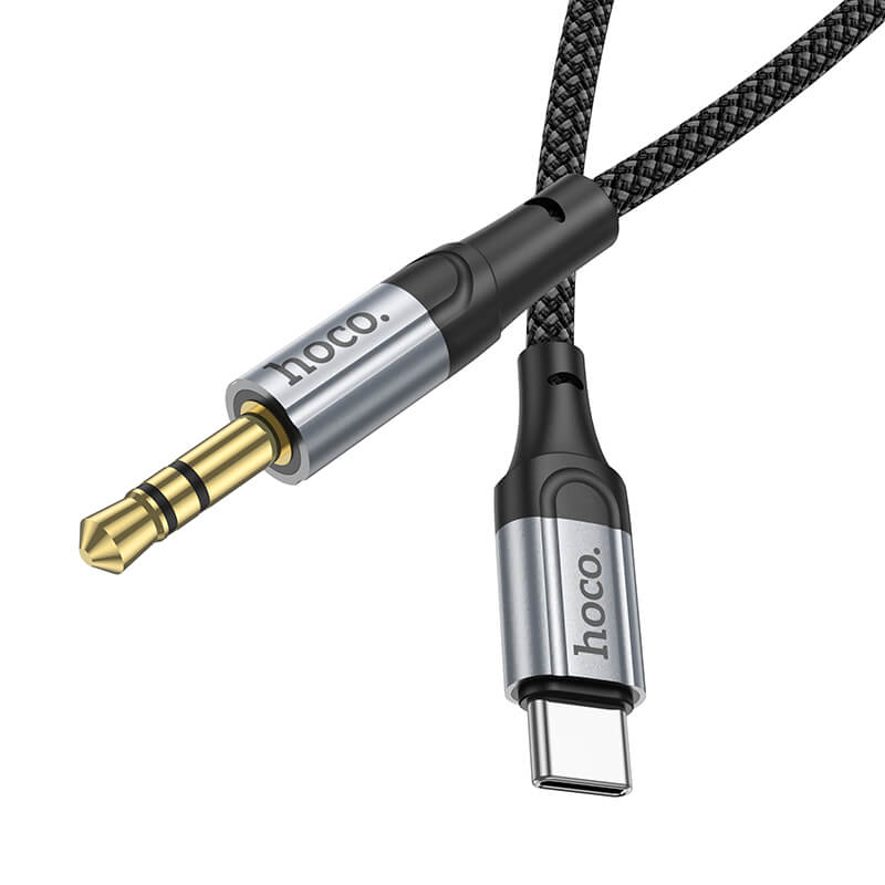 hoco Braided Nylon Universal Type-C to 35mm Aux Audio Cable 1m UPA26
