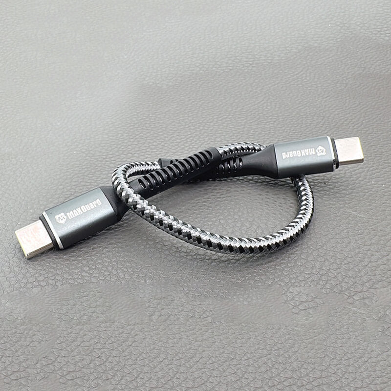 New Arrivals Maxguard Type-C to Type-C PD 65W Braided Fast Charging Cable 25cm