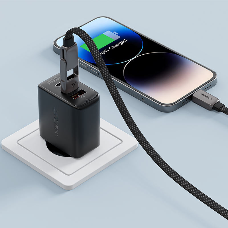 Pre Order Acefast 2-in-1 USB-A & Type-C to Type-C Braid Fast Charging Cable 60W 1.2m