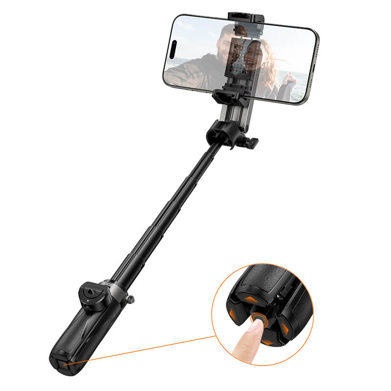 Hoco Selfie Stick Quadpod Desk Stand with Bluetooth Remote and Safety Strap K27