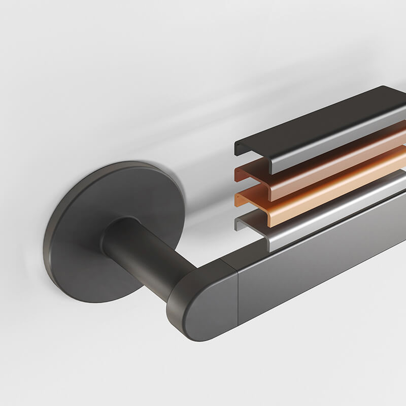 Mobie No Drill Adhesive Mount Space Aluminum Towel Rack 60cm E24092