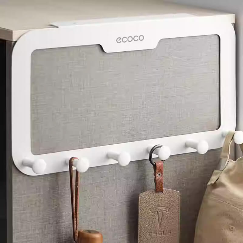 Mobie No Drill Heavy Duty Adhesive Door Hooks with Strong Hold & Silent Close