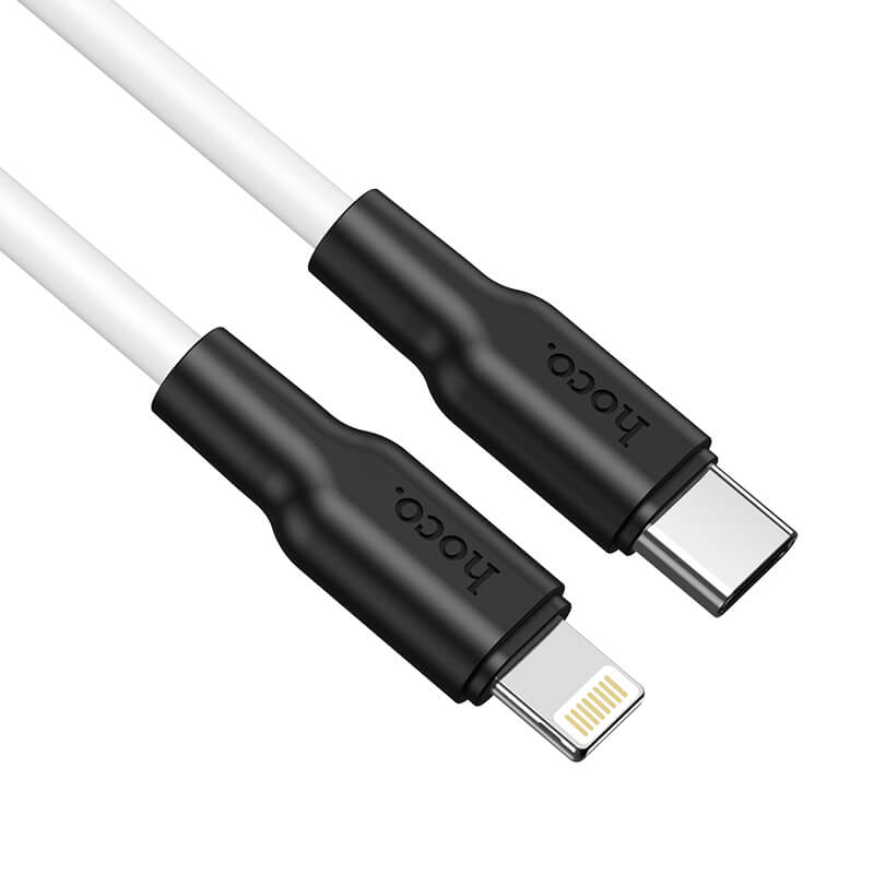 hoco. Silicone PD 20W Type-C to Lightning Charging Data Cable X21 Plus