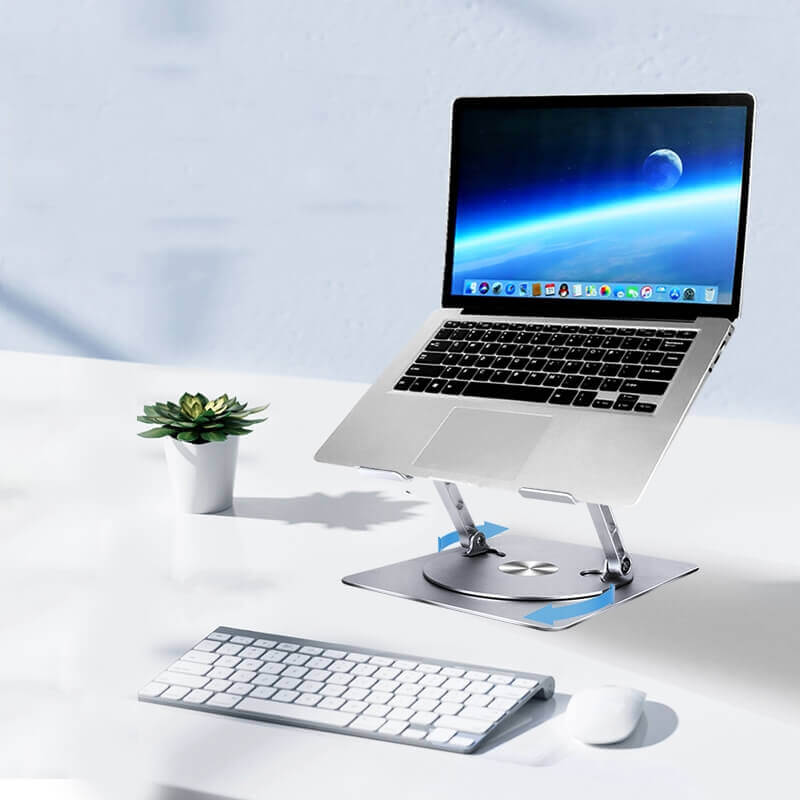 New Arrivals SAIJI Aluminum Alloy 360° Rotating Tablets & Laptops Stand D092