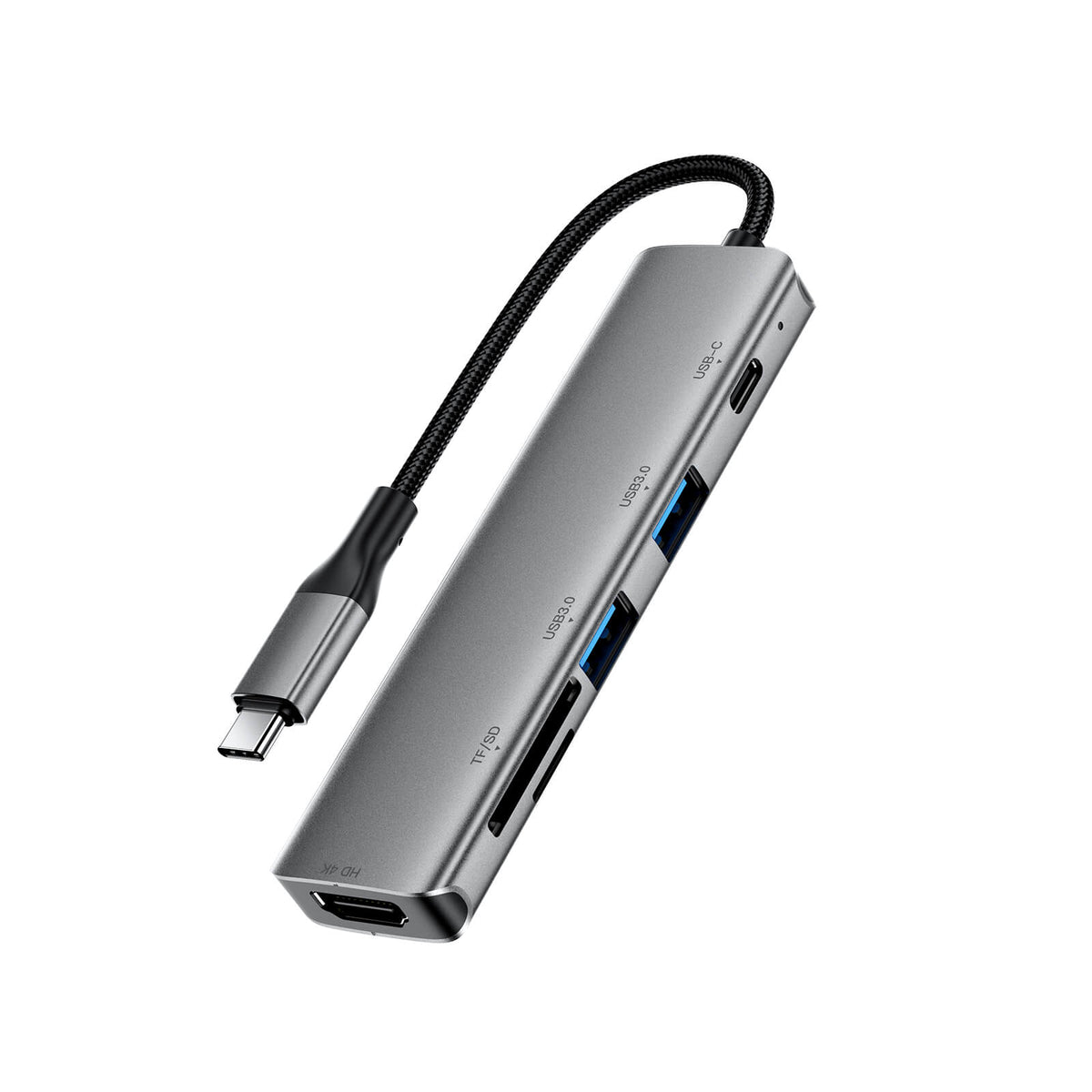 Acefast 6 in 1 Multiport Adapter with 4K HDMI 90W PD 5Gbps Data SD TF Card Reader Hub J18