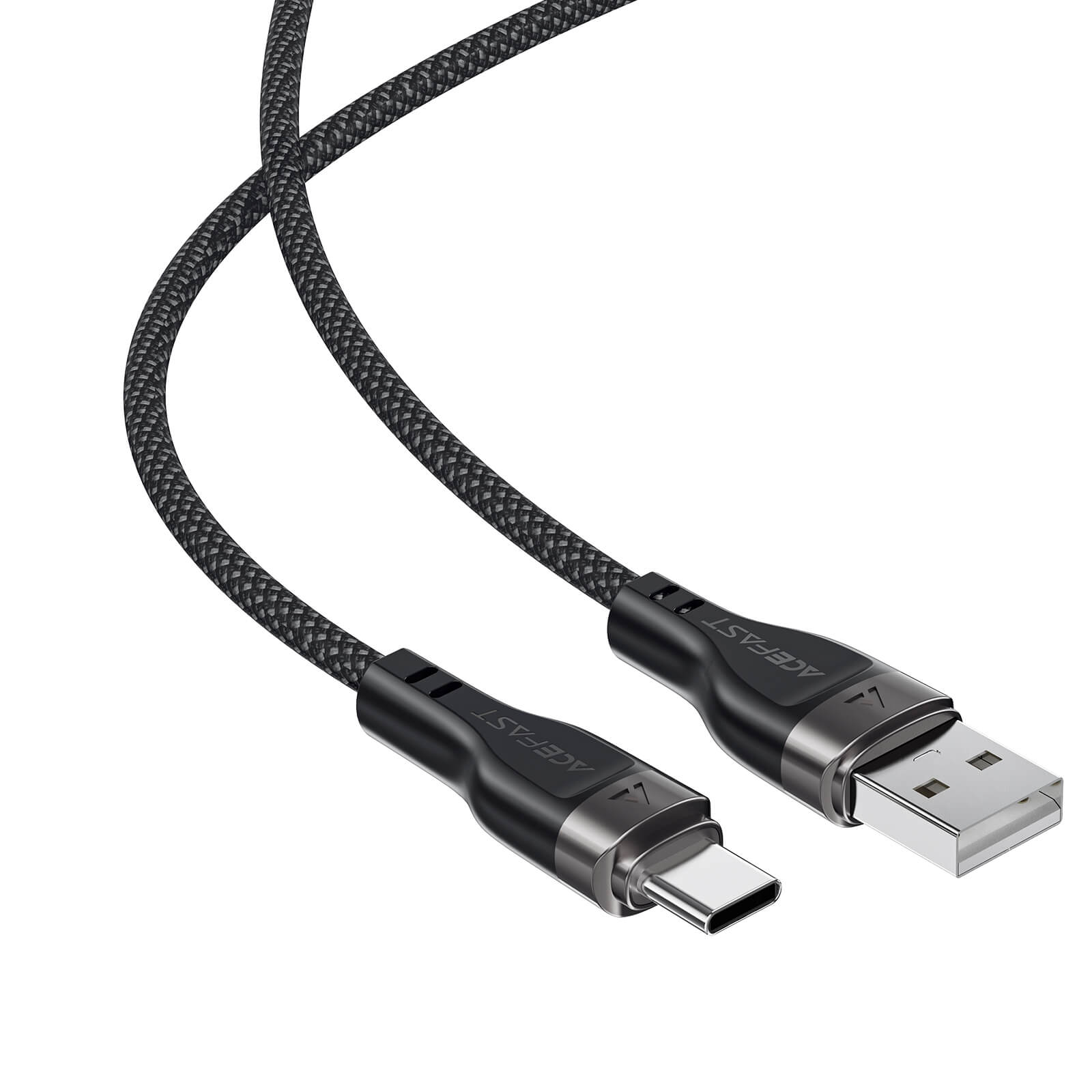 Acefast Braided Magnetic Storage Charging Cable USB-A to Type-C 3A 1.2m