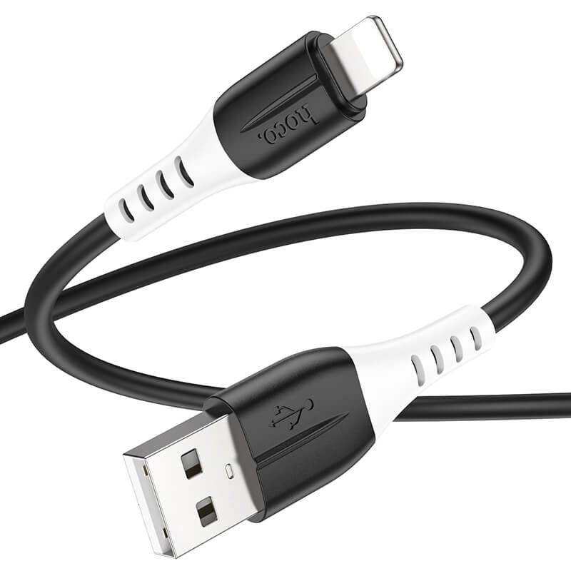 hoco Silicone Charging Data Cable USB-A to Lightning 1m X82