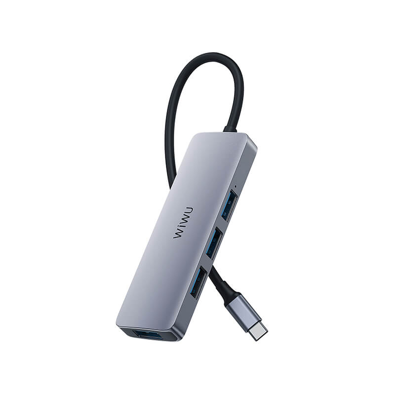 WIWU Alpha 4-in-1 Type-C to USB Hub(Type-C to 4*USB3.0)