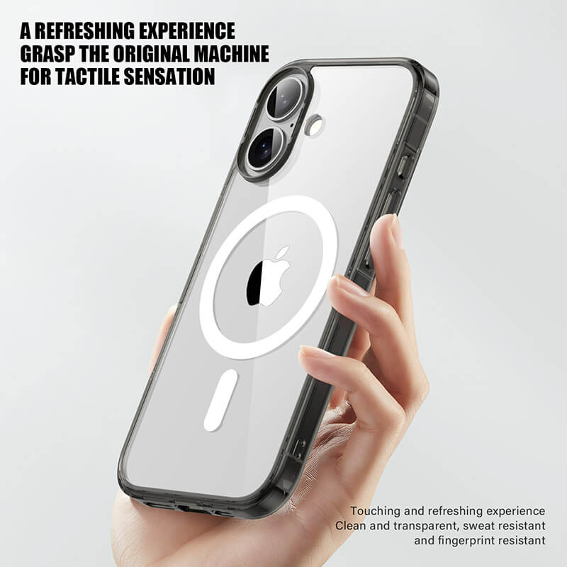 iPhone 17 Aurora Magsafe Series Crystal Transparent Phone Case