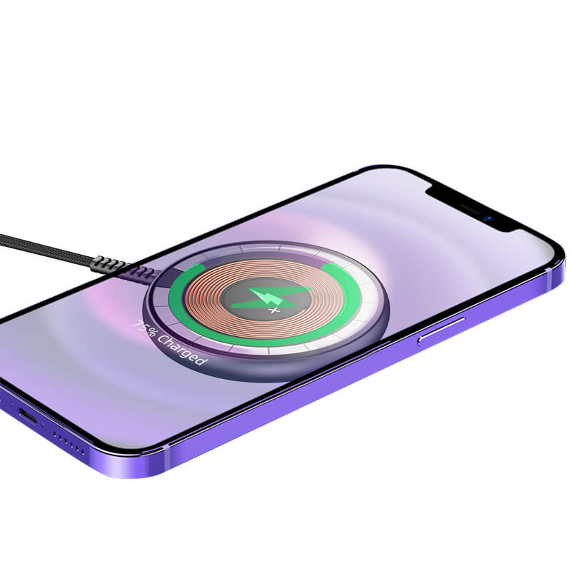 WIWU Ultra-thin Transparent 2-in-1 Magnetic Wireless Charger M14
