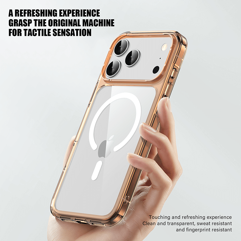 iPhone 17 Pro Max Aurora Magsafe Series Crystal Transparent Phone Case