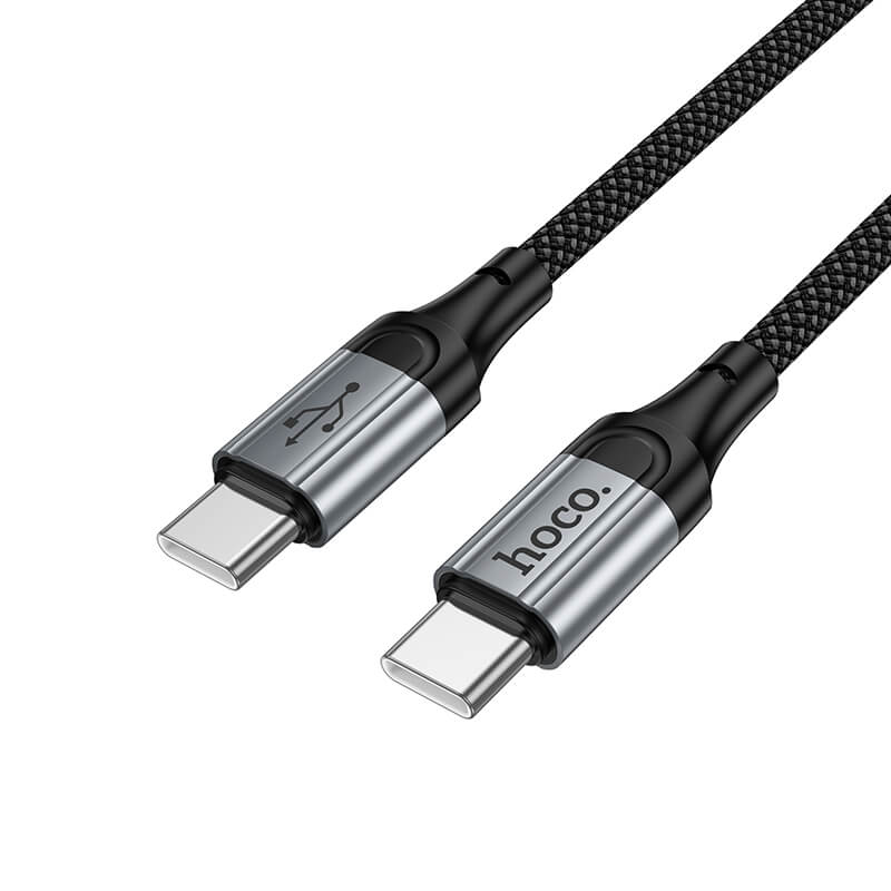 Hoco 60W Fast Charging Type-C to Type-C Nylon Spring Coiled Cable 1.5m X121