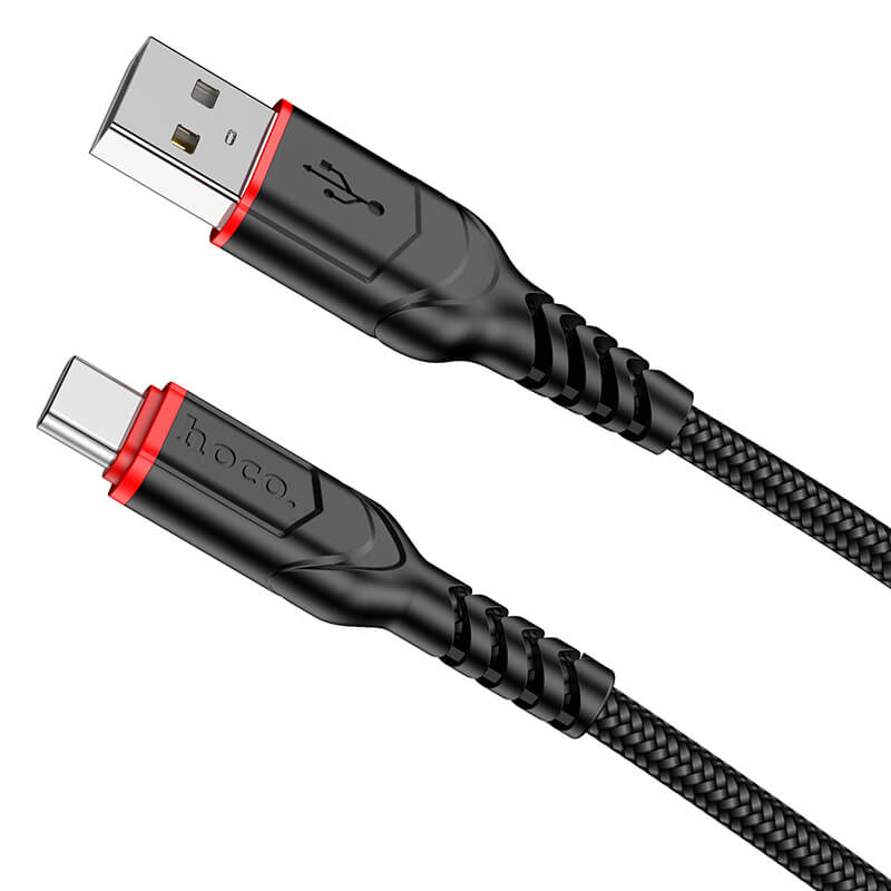 hoco. Nylon Braided Charging Cable USB to Type-C 2m 3A X59