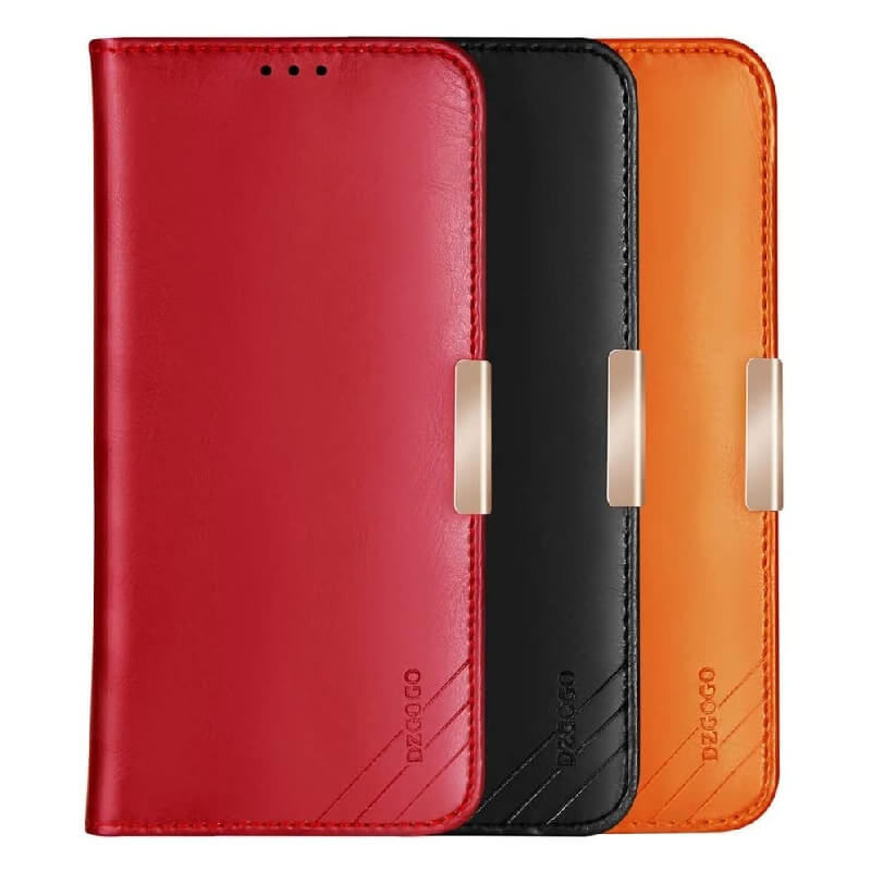 iPhone 12Pro Max DZGOGO Genuine Leather Wallet Case Cover