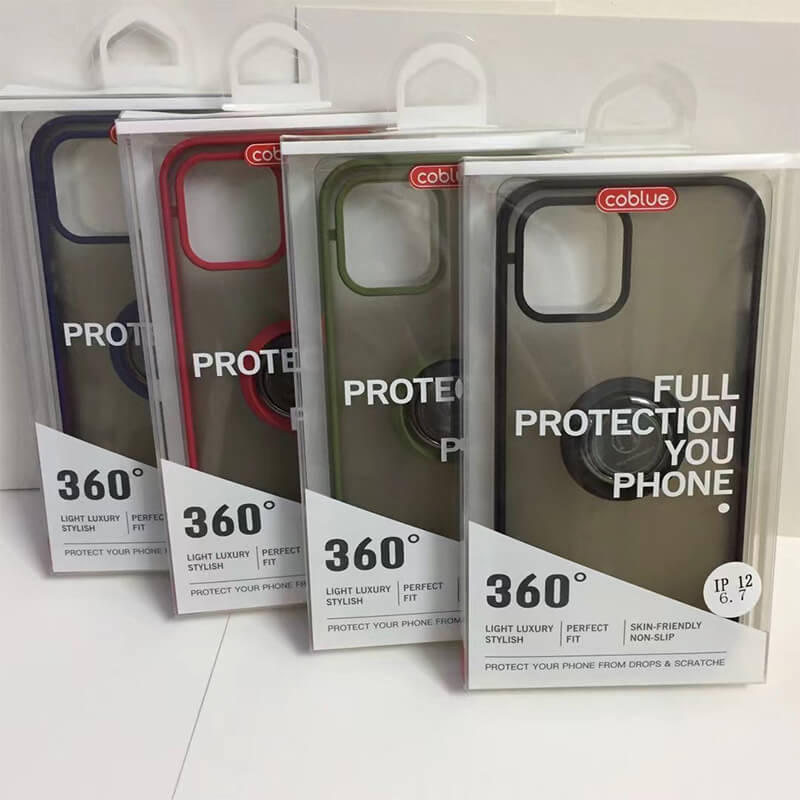 iPhone 12 Pro Max Translucent Full-Coverage Phone Case with Magnetic Phone Grip