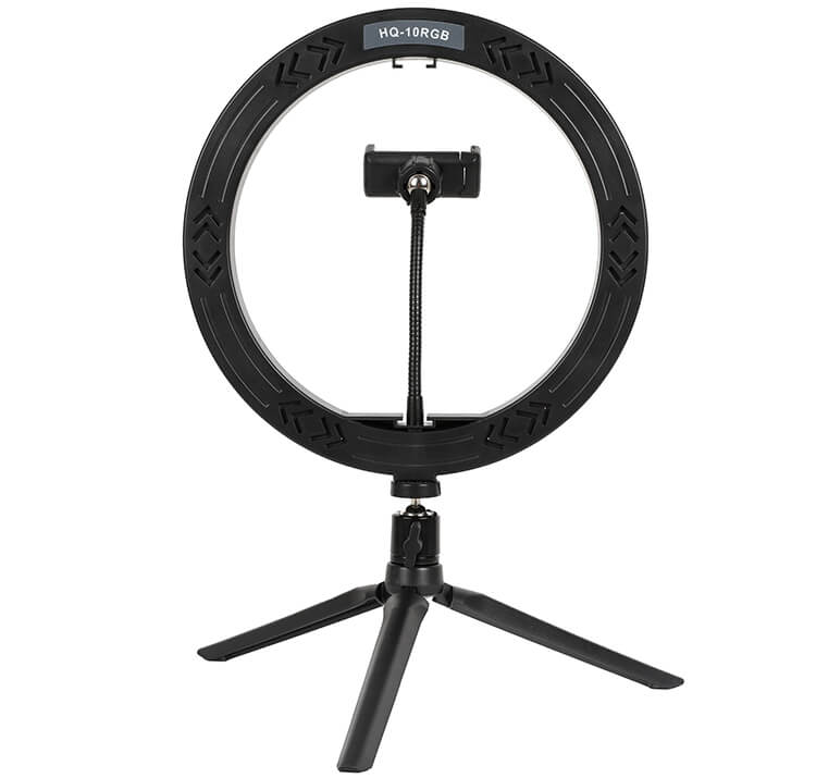 HQ 10 inch(26cm) RGB Selfie Ring Light with Tripod Stand & Phone Holder