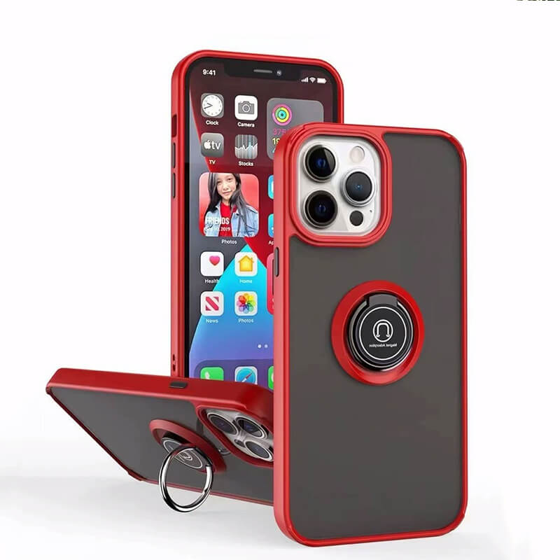 iPhone 12 Mini Translucent Full-Coverage Phone Case with Magnetic Phone Grip