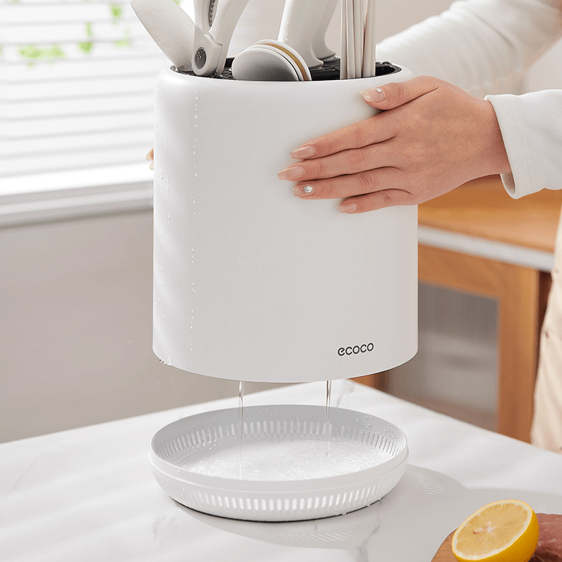 Mobie 360° Rotating Knife Block with Ventilation for Compact Kitchen Storage E24019