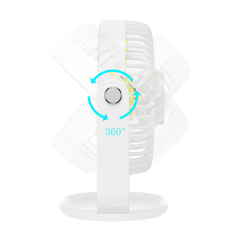 hoco. Multifunctional Powerful 360°  Rotation Desktop Fan with Light F14