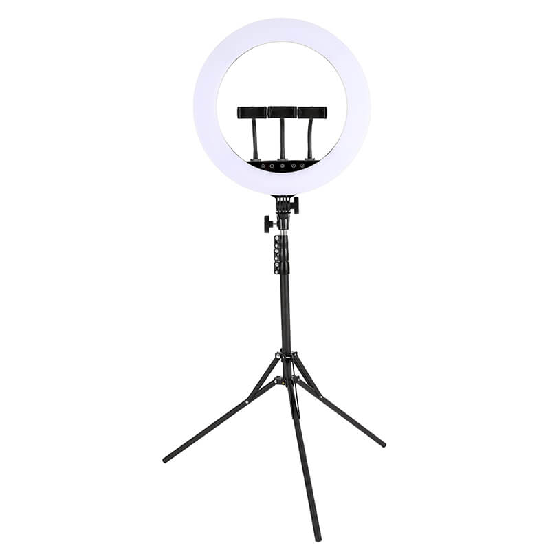 HQ 18 inch(46cm) RGB Ring Light with 1.9M Tripod Stand & 3 Phone Holders