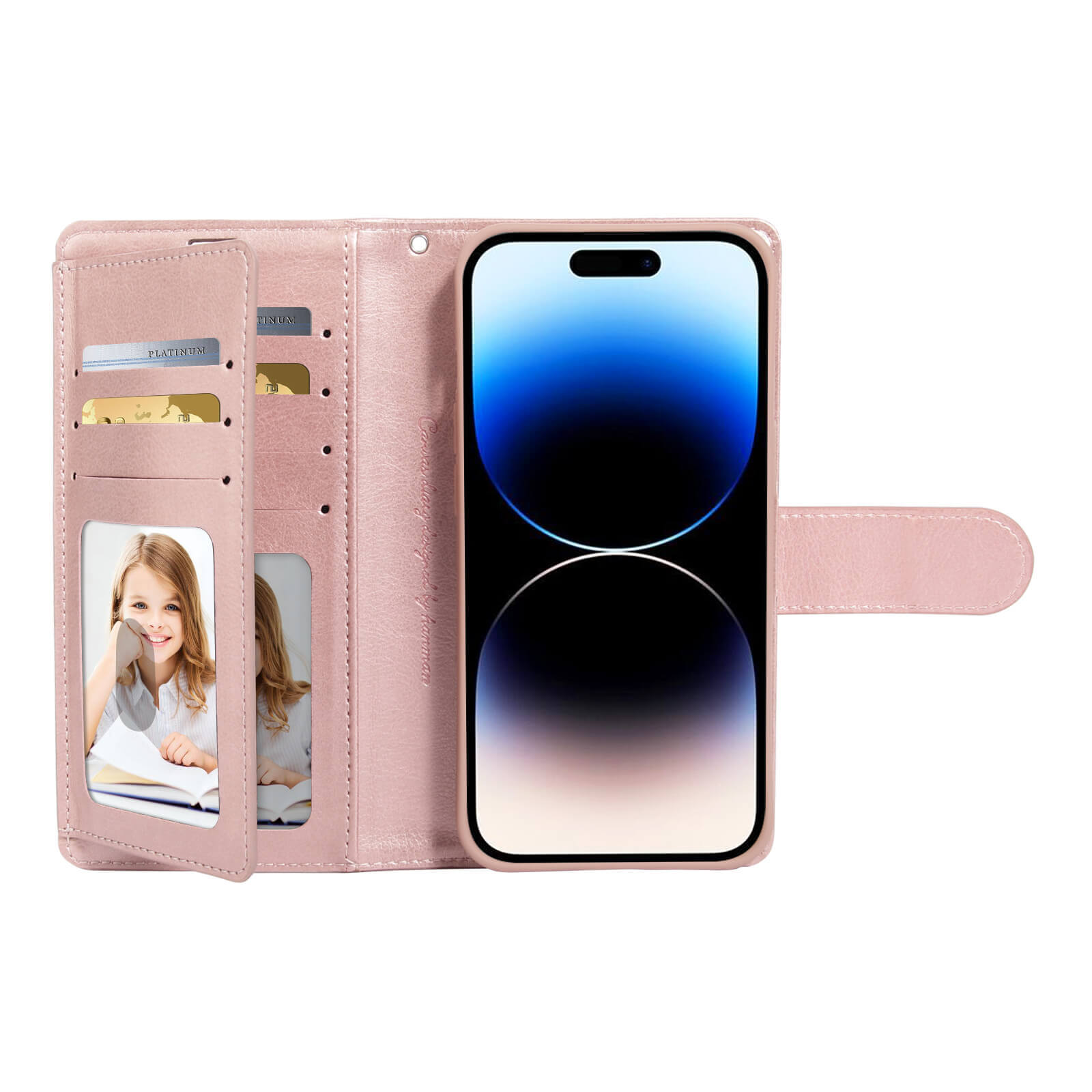 Hanman Mila Series Leather Dual Wallet Compatible with Samsung S24 Plus 2024 Case