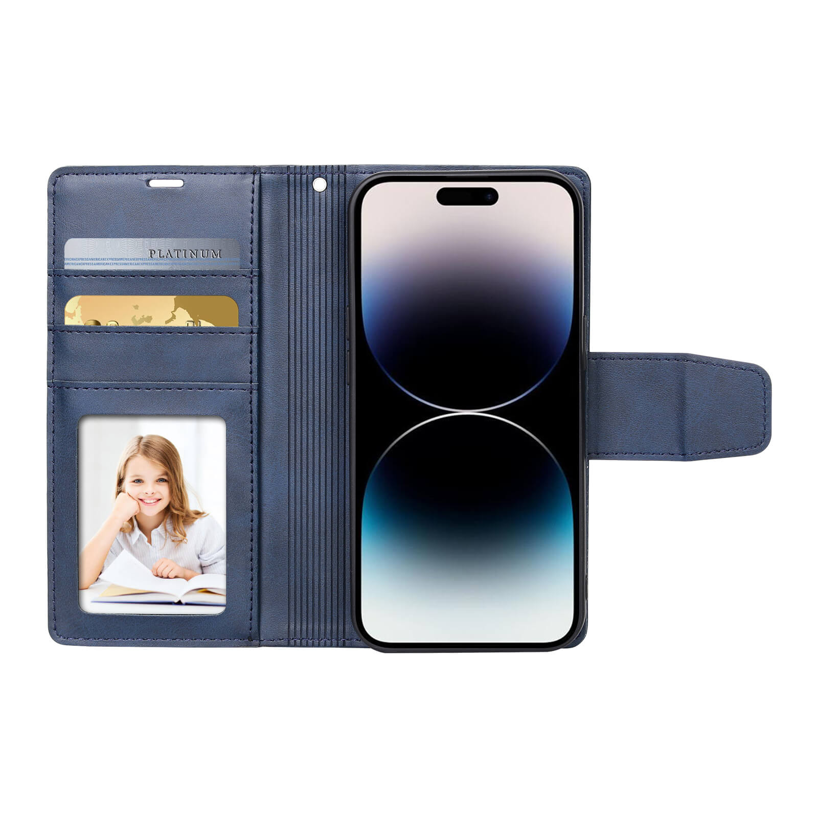 Suitable for iPhone Models Hanman Miro Leather 2-in-1 Wallet Case with Magnetic Back