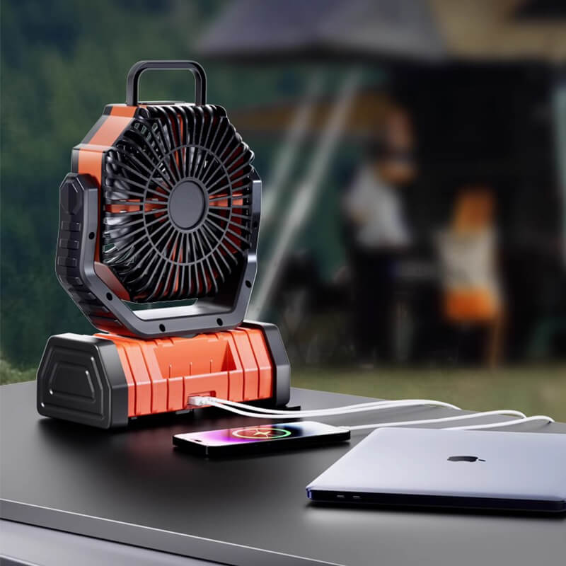 Pre Order Mobie 3-in-1 Multi-Function Camping Fan with LED Lighting & 10000mAh Power Bank