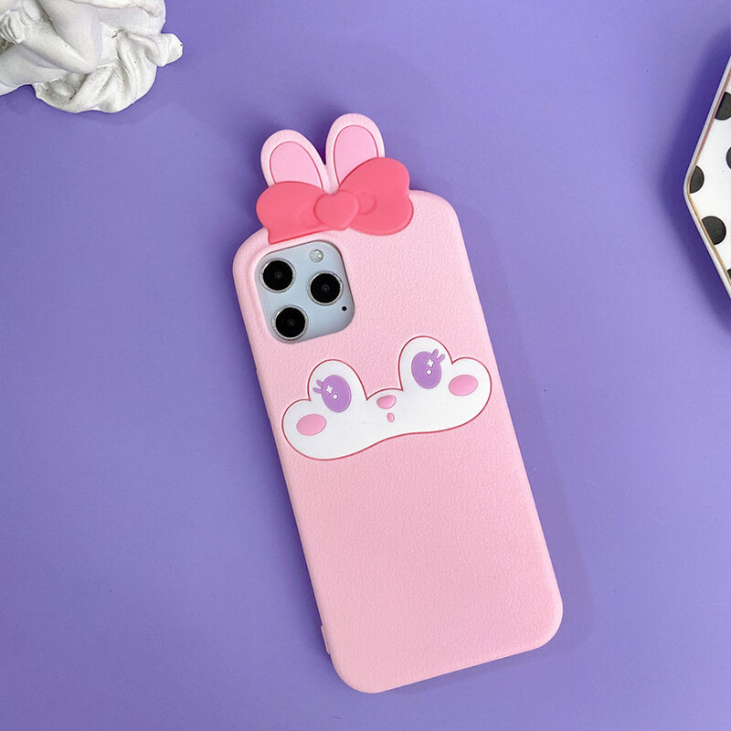 iPhone 13Pro Q Uncle Cute Bunny Silicone Phone Case