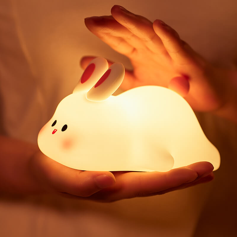 Mobie Big Face Rabbit Silicone Touch Night Light