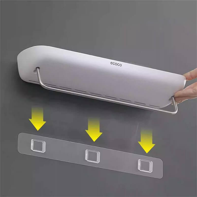 Mobie No Drill Bathroom Shelf Drainage Rack Towel Holder E1923