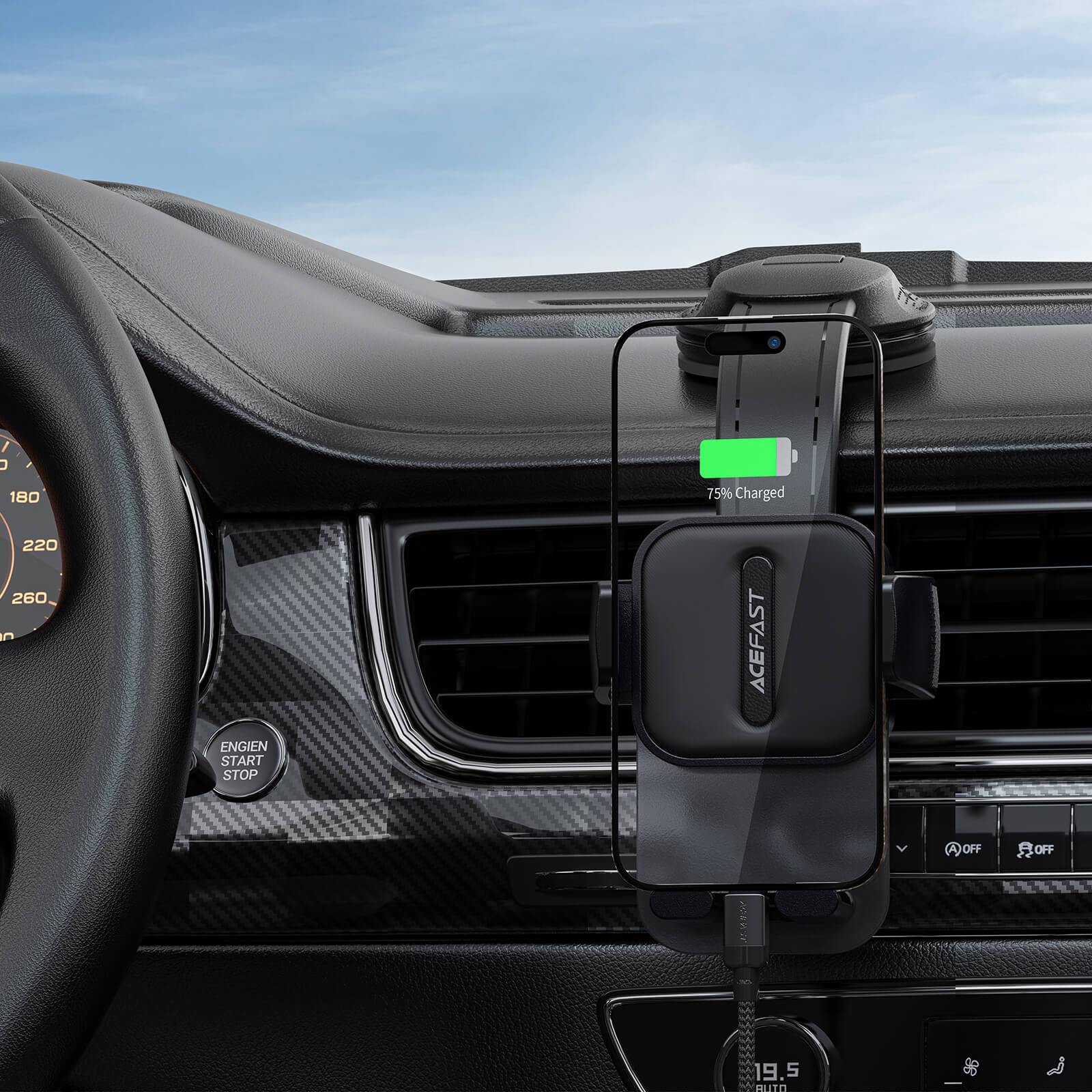 Acefast Three-Axis Linkage Car Mount Phone Holder D26