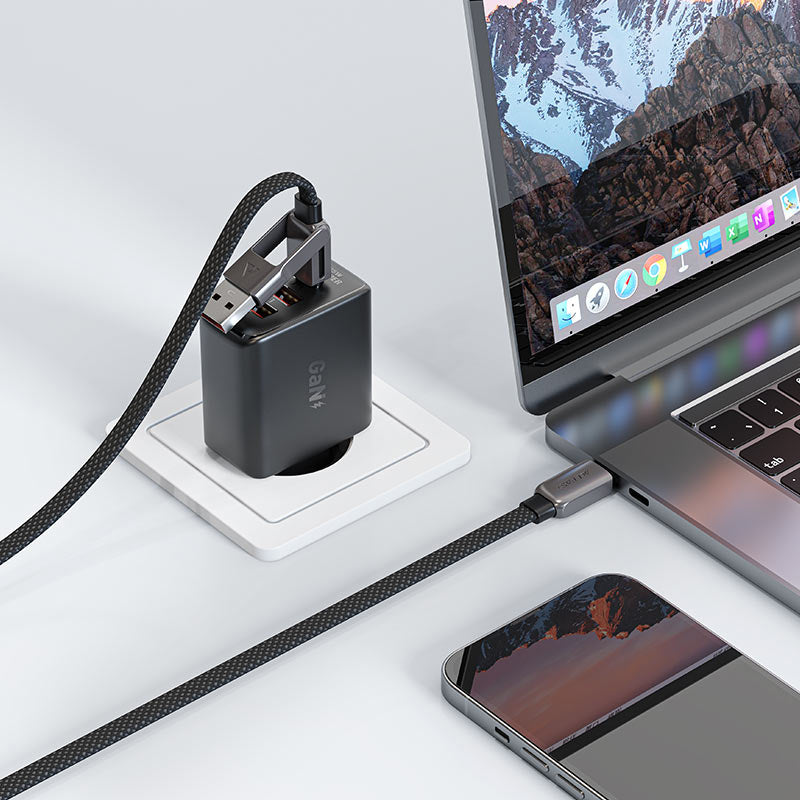 Pre Order Acefast 2-in-1 USB-A & Type-C to Type-C Braid Fast Charging Cable 60W 1.2m