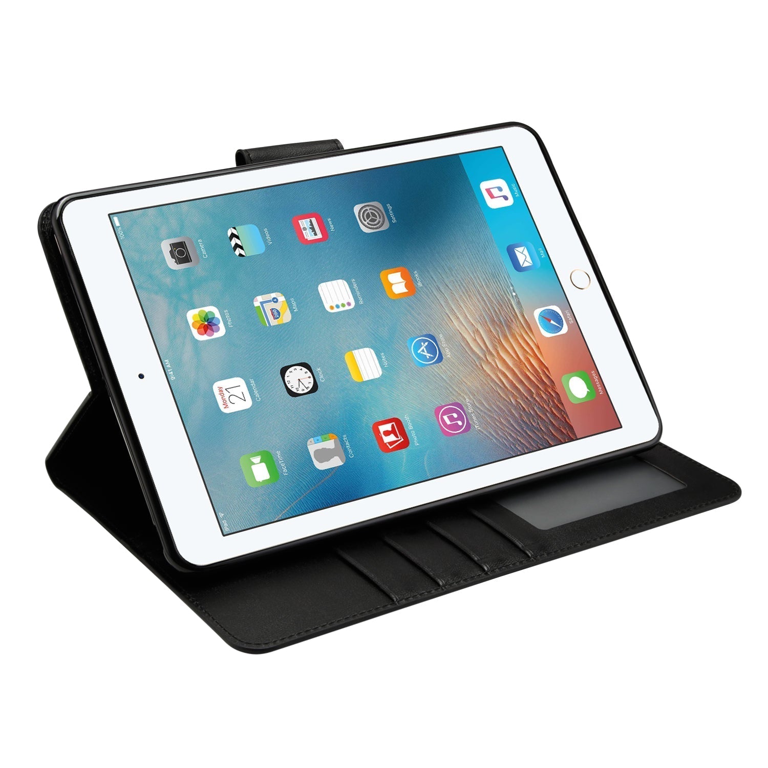 iPad Pro 12.9 2021 Luxury Hanman Leather Wallet FlIp Case Cover