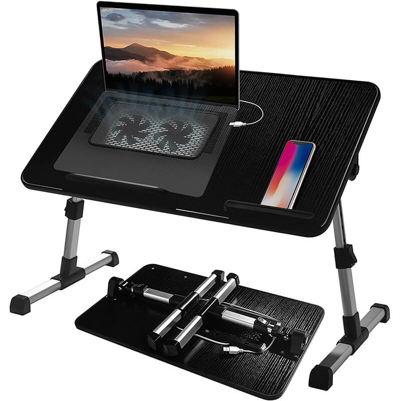 Mobie Multifunctional Adjustable Laptop Desk with USB Cooling Fan Q5