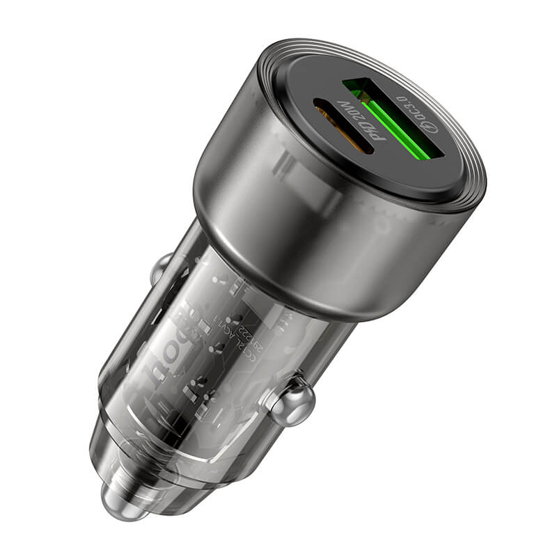 hoco Crystal Mini Fast Car Charger U+C PD 20W Z52